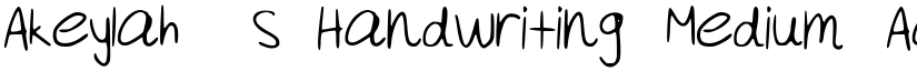 Akeylah__s_Handwriting Medium font