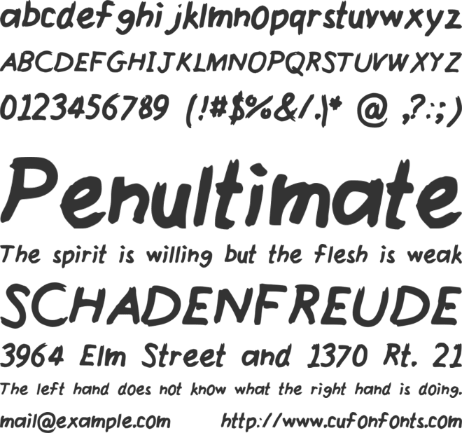 SloppyDragon_VL font preview