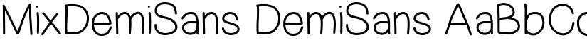 MixDemiSans DemiSans font