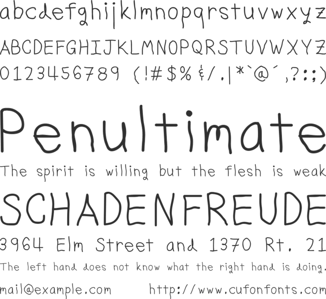 Granite Letter font preview