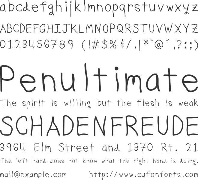 Granite Letter font preview