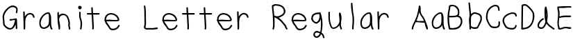 Granite Letter Regular font