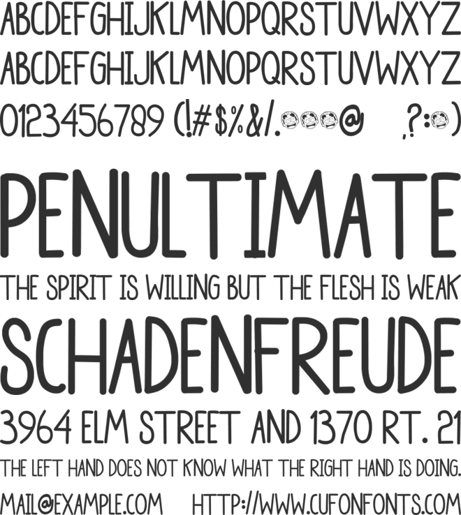 Party Chocolate and Soda font preview