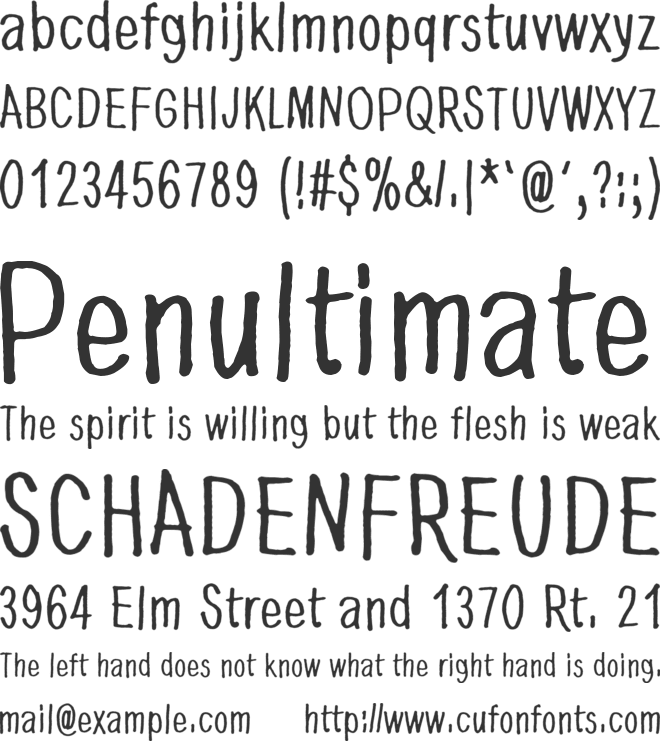 Dancing in the dark font preview