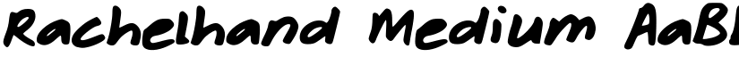 Rachelhand Medium font