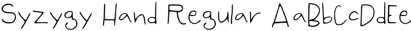 Syzygy Hand Regular font