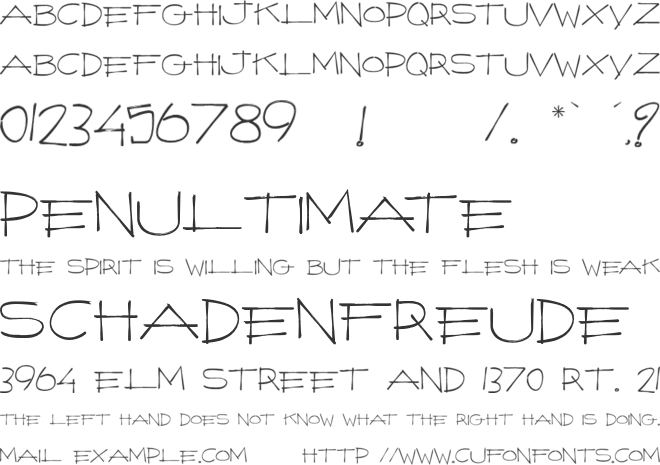 The Hundred King font preview