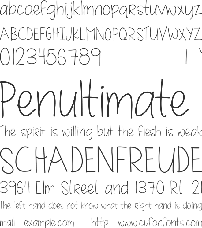 MRF quirky and authentic hand font font preview