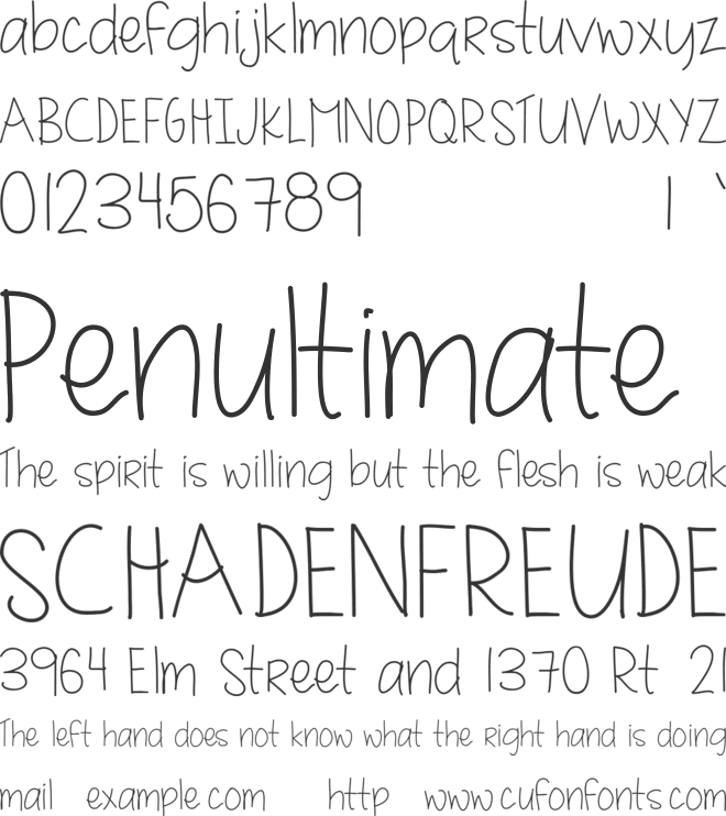 MRF quirky and authentic hand font font preview