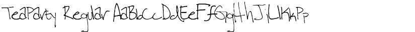 TeaParty Regular font