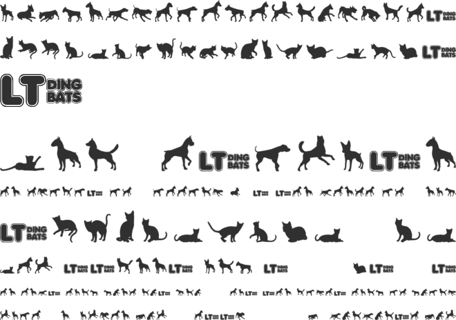 Cats vs Dogs LT font preview
