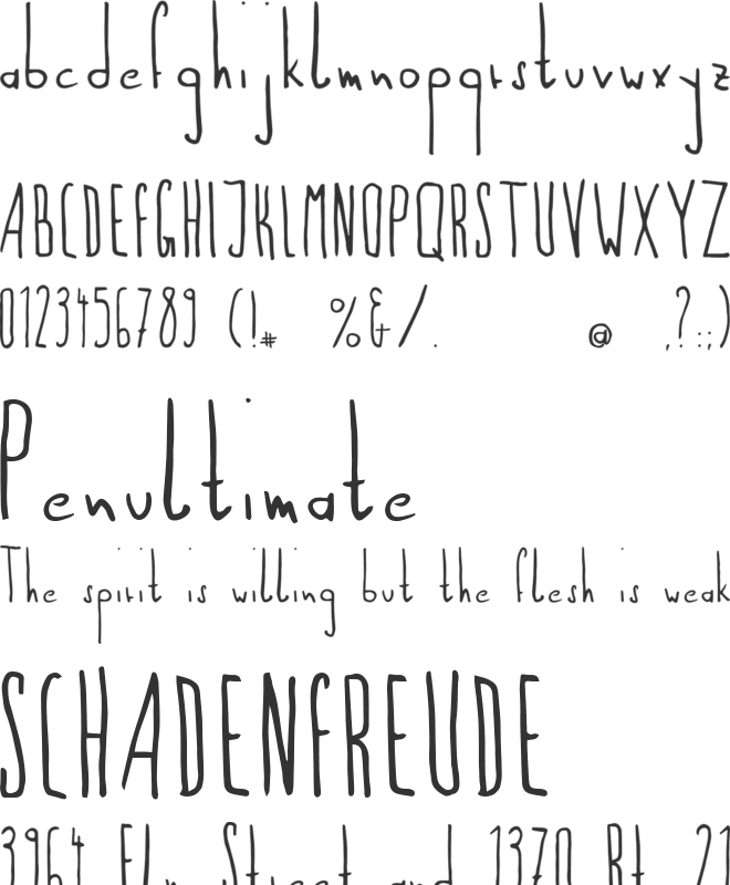 Flamingo 54 font preview