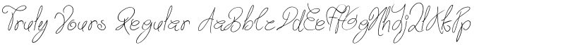 Truly Yours Regular font