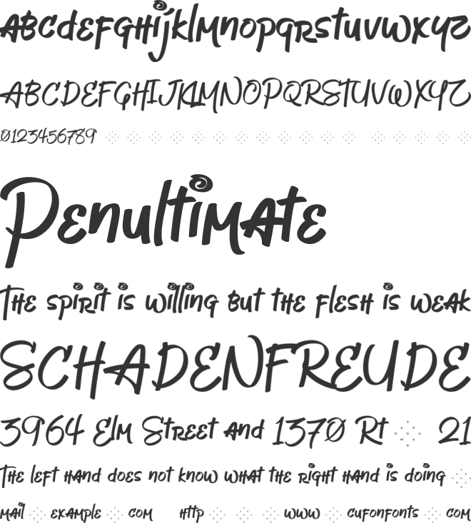 Jeboy Free font preview