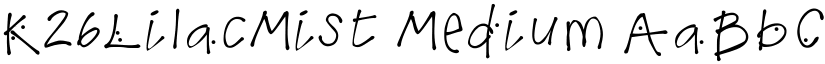 K26LilacMist Medium font