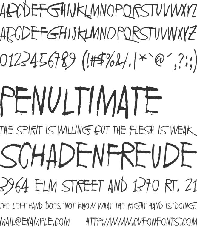 2016 Bugs font preview