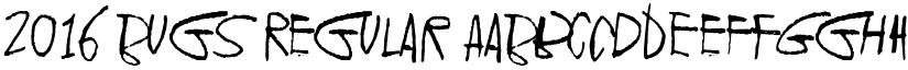 2016 Bugs Regular font