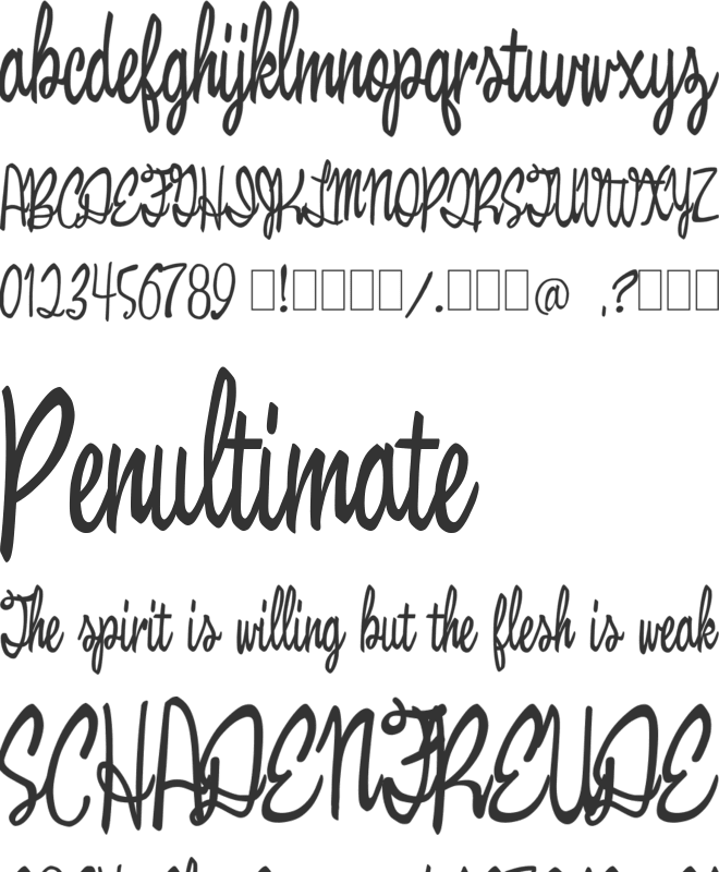Brown Bag font preview