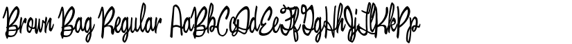 Brown Bag Regular font