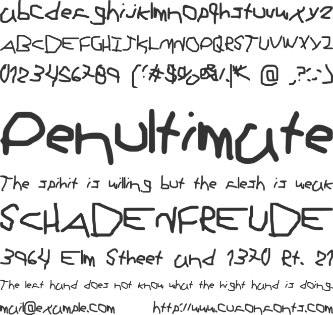 ElAngeliuXx font preview