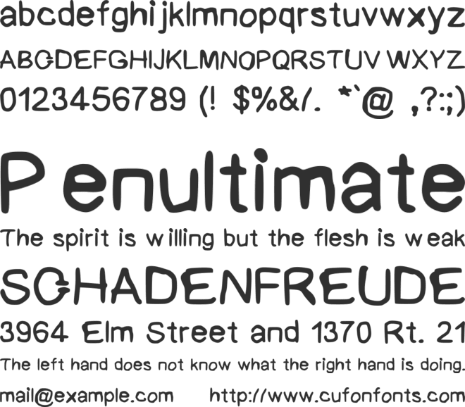 bad handwriting font preview