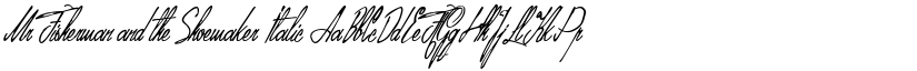 Mr Fisherman and the Shoemaker Italic font