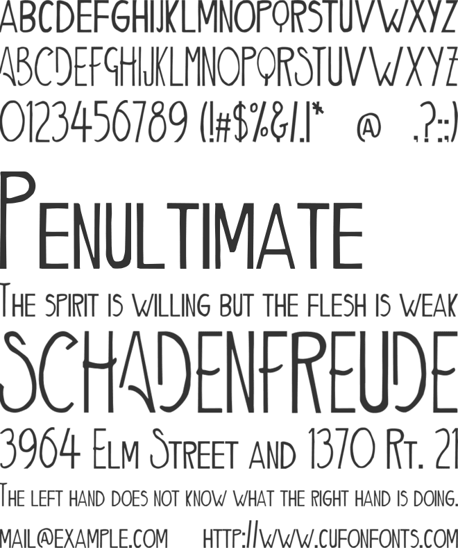 Aiden font preview