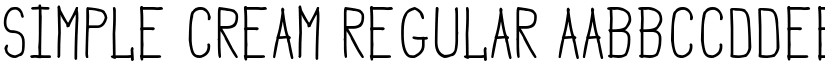 Simple Cream Regular font