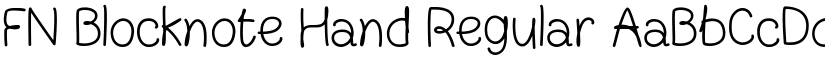 FN Blocknote Hand Regular font