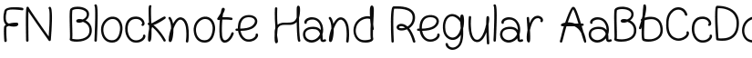 FN Blocknote Hand font download