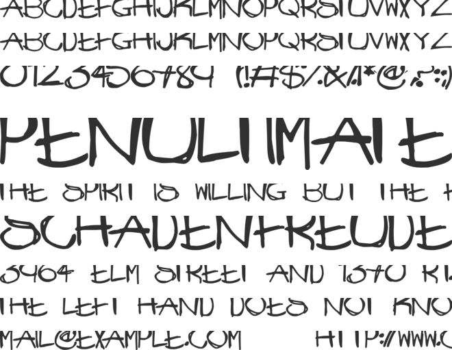 Mad Stick Brush font preview