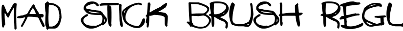 Mad Stick Brush Regular font