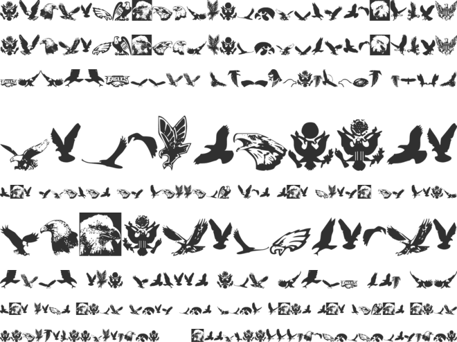 Eaglemania font preview