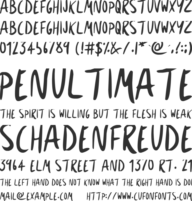 Expressive Inks font preview