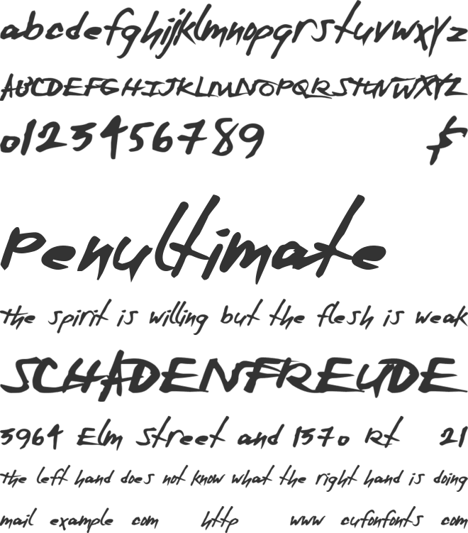 ExtraZero font preview