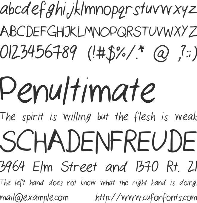 CatsHandwriting font preview