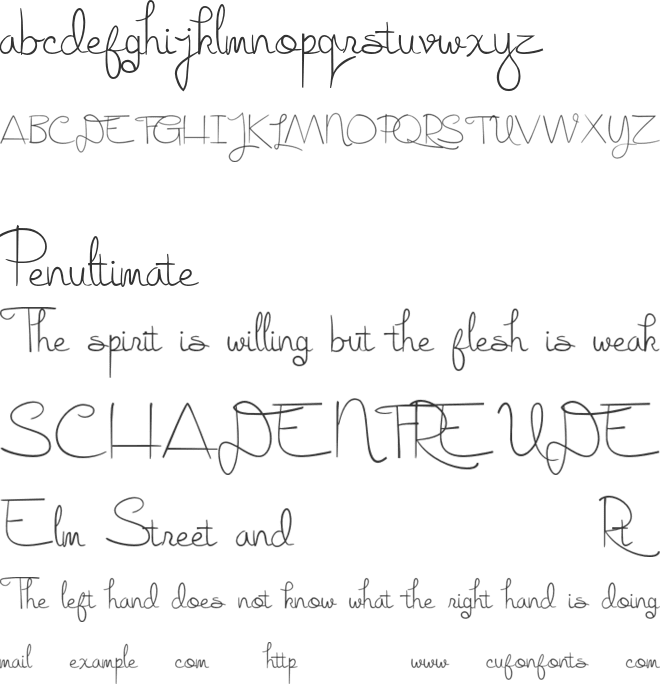 Realistik font preview