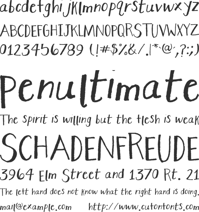 Stretchy PANTS font preview