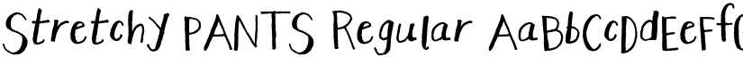 Stretchy PANTS Regular font
