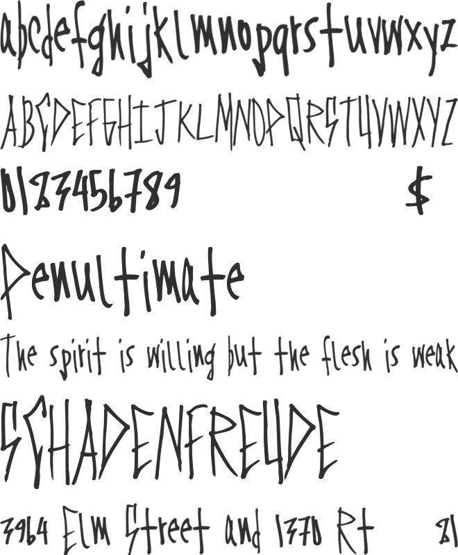 FirstAvenue font preview