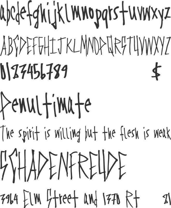 FirstAvenue font preview