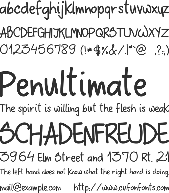 Sloppy Hand font preview