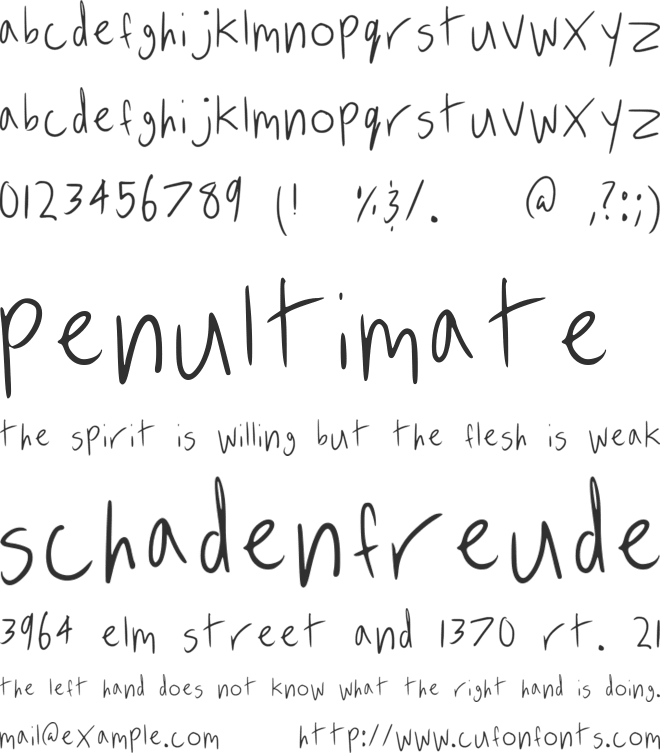 In Hades font preview