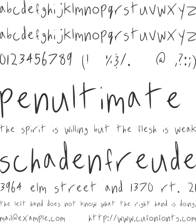 In Hades font preview