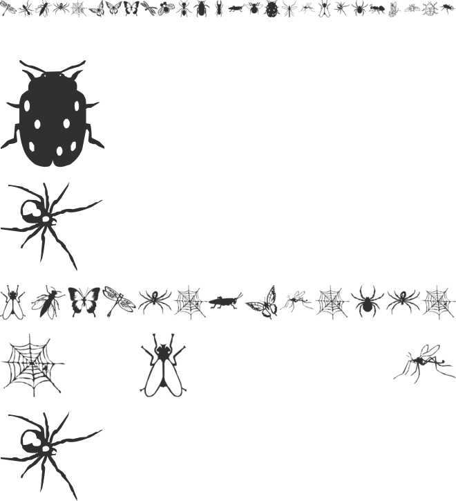 LP Insects font preview