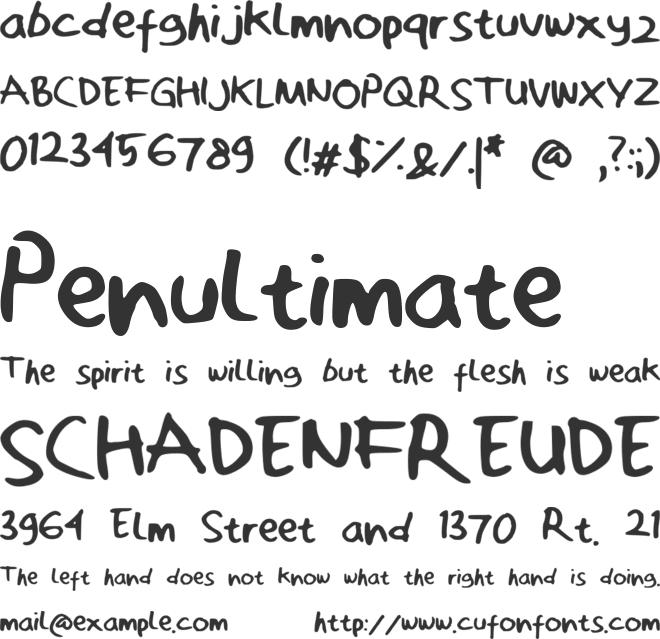 ZakwanOebit font preview