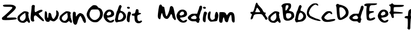 ZakwanOebit Medium font