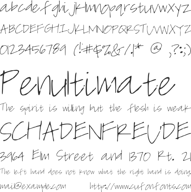 Daily_Natalie font preview