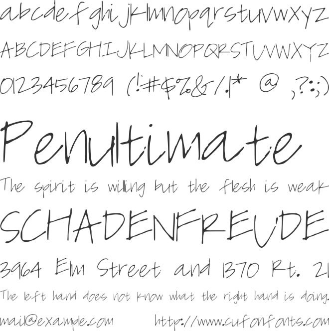 Daily_Natalie font preview