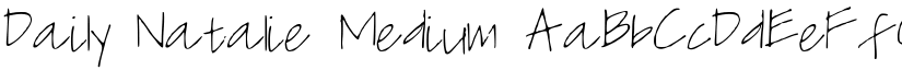 Daily_Natalie Medium font